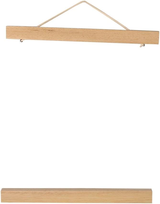 woobles Wooden Poster Frame, Magnetic Light Wood Frame Hanger for Photo Picutre Canvas Artwork Art Print Wall Hanging(White Wood) (21cm) - Image 1